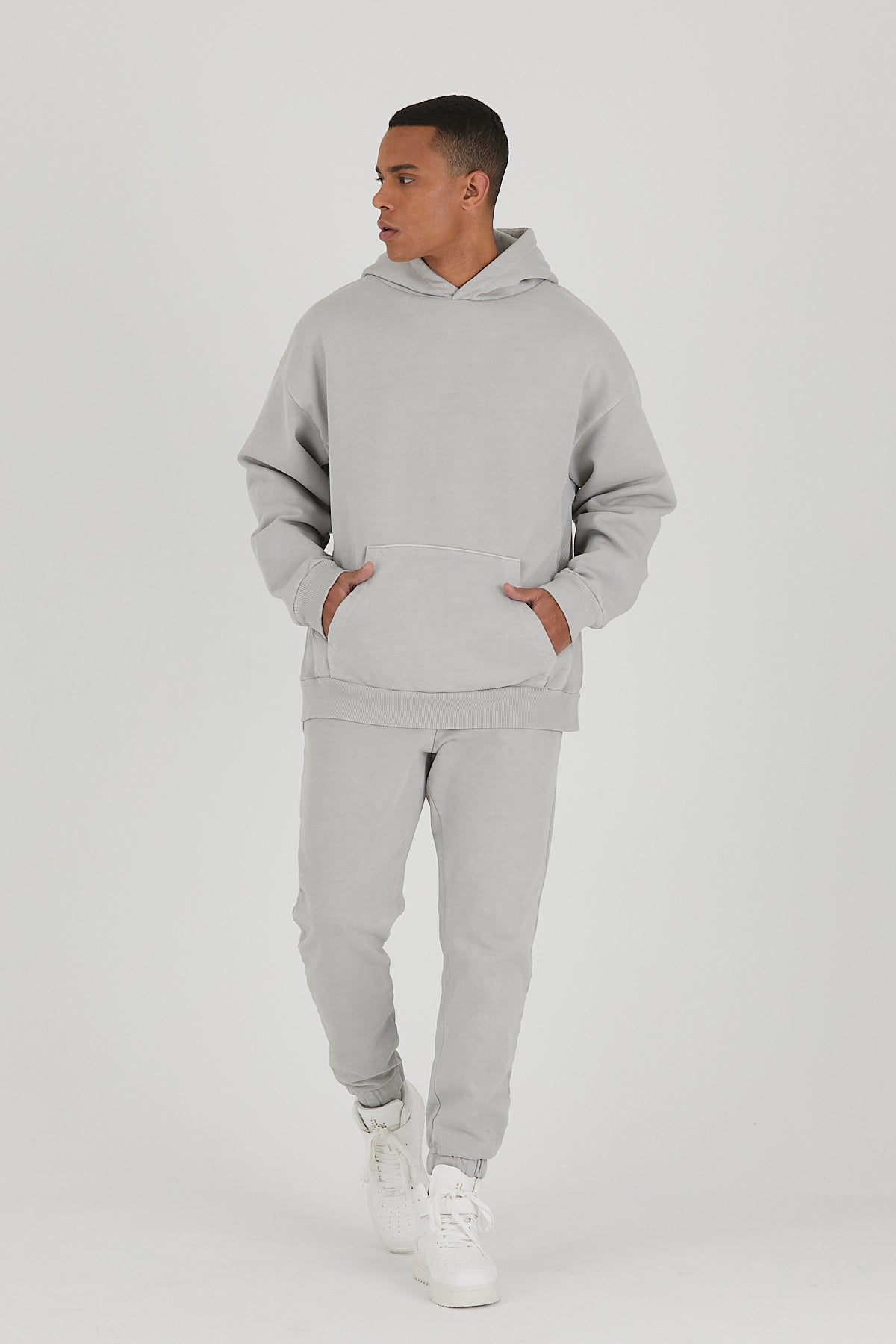 Washed Organic Cotton 550gsm Hoodie Jogger Set