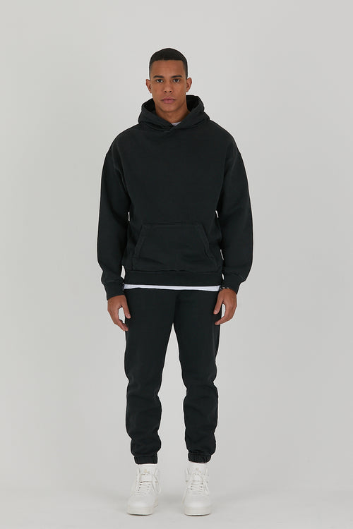Washed Organic Cotton 550gsm Hoodie Jogger Set For Winter