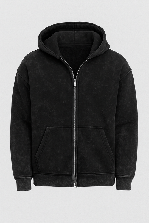 Washed Extra Puff Zip Hoodie – Dein Must-Have für Winter 2025