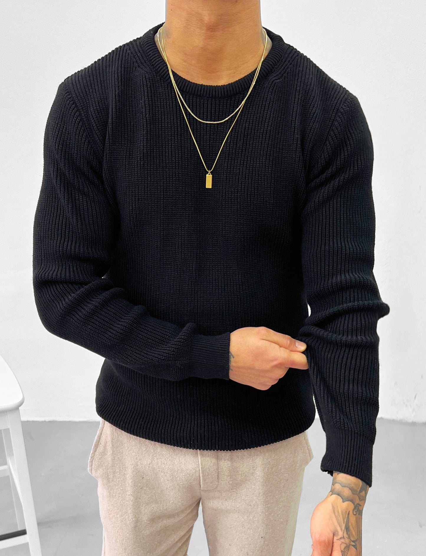 BASIC STRICKPULLOVERS