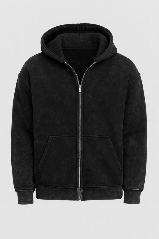 Washed Extra Puff Zip Hoodie – Dein Must-Have für Winter 2025