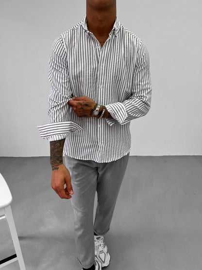 Slim Fit Gestreiftes Hemd