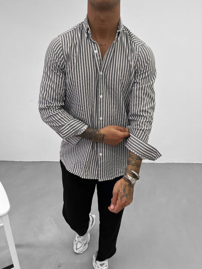 Slim Fit Gestreiftes Hemd