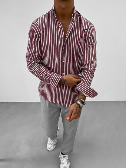 Slim Fit Gestreiftes Hemd