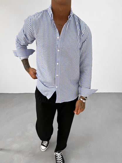 Slim Fit Gestreiftes Hemd